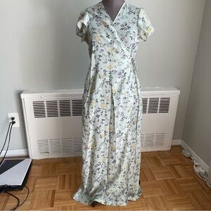 Vintage Michael Kors floral wrap front dress or robe.